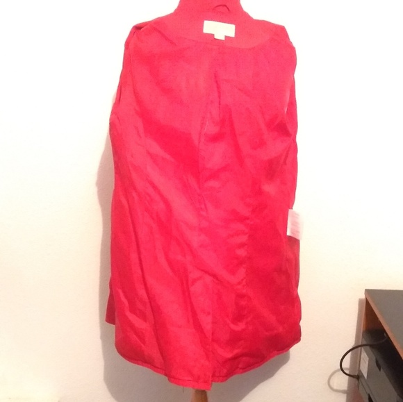 Michael Michael Kors Red Lined Hooded Jacket - Picture 4 of 6